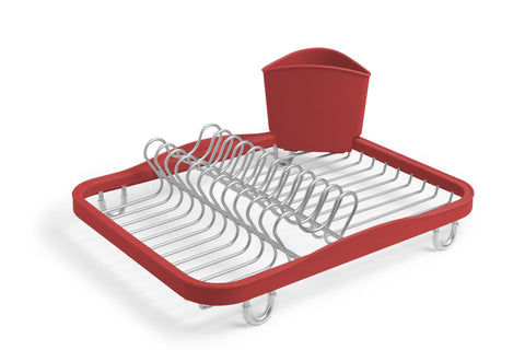 Sinkin Dish Rack Red/Nickel
