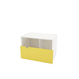 Taxi 332038 Mobile Night Stand/Bench from Nexera, White and Yellow