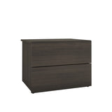 Nexera 341130 2-Drawer Jet Set Night Stand, Ebony