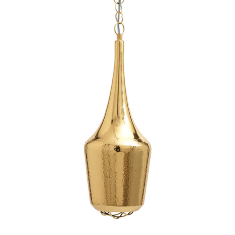 Gold Hammered Pendant Light - Md