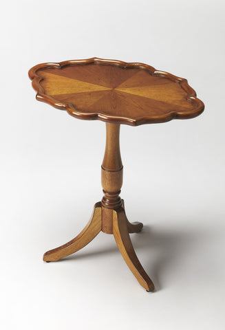 Butler Higgins Olive Ash Burl Oval Pedestal Table