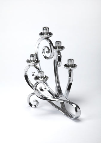 Butler  Polished Aluminum Candelabra