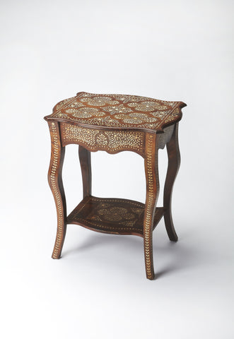 Butler  Wood & Bone Inlay Side Table