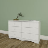 Vichy 6-Drawer Double Dresser 3606 from Nexera, White