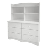 Vichy 6-Drawer Double Dresser 3606 from Nexera, White