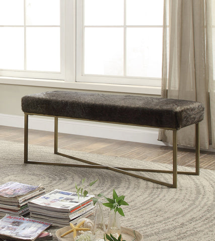 Leif & Starr 3611 Fabric Bench, Dark Grey