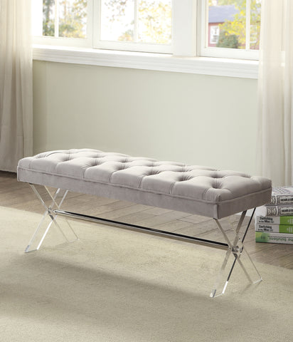Leif & Starr 3665 Bench with X-shaped Legs, Grey