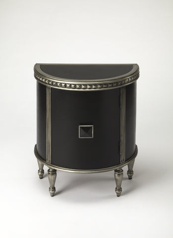 Butler Paulina Leather Demilune Console Cabinet