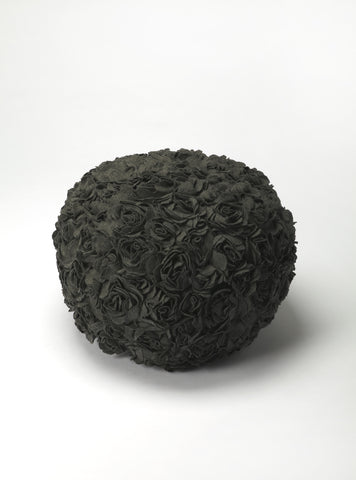 Butler Layla Gray Floral Pouffe
