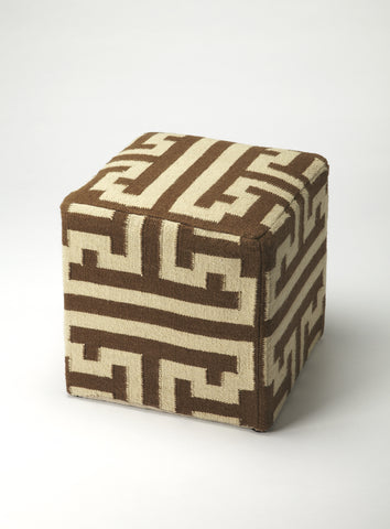 Butler Labyrinth Wool Pouffe