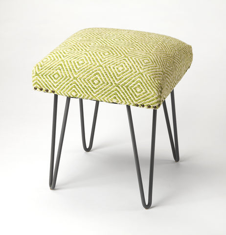 Butler Channahon Green Upholstered Stool