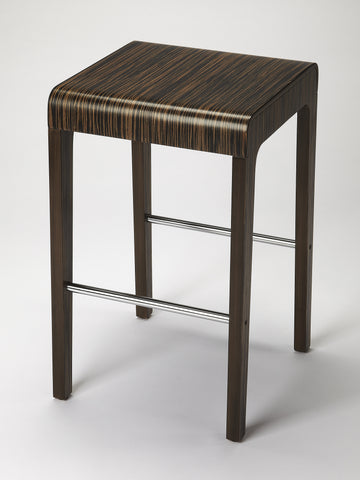 Butler Blach Zebrawood Counter Stool