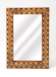 Butler Chevrier Wood & Bone Inlay Wall Mirror