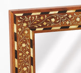 Butler Chevrier Wood & Bone Inlay Wall Mirror