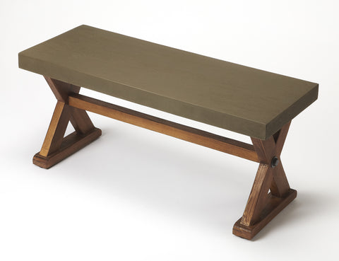Butler Portland Concrete & Wood Bench