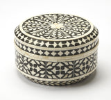 Butler Viviene Black Bone Inlay Round Storage Box