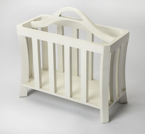 Butler Clive White Magazine Basket