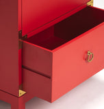 Butler Ardennes Red Campaign Chairside Chest