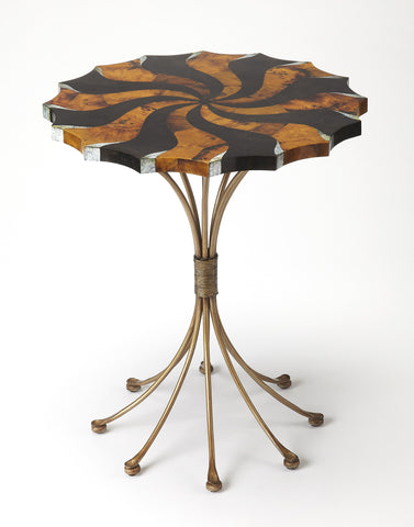 Butler Pinwheel Pen Shell Accent Table