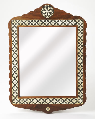 Butler Gabby Wood & Bone Inlay Wall Mirror