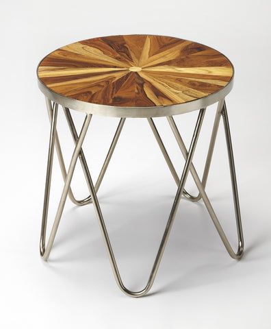 Butler Hairpin Iron & Wood End Table