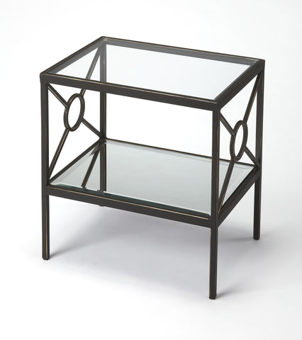 Butler Metropolis Metal & Mirror Side Table