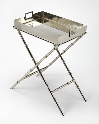 Butler Muriel Metal & Mirror Tray Table