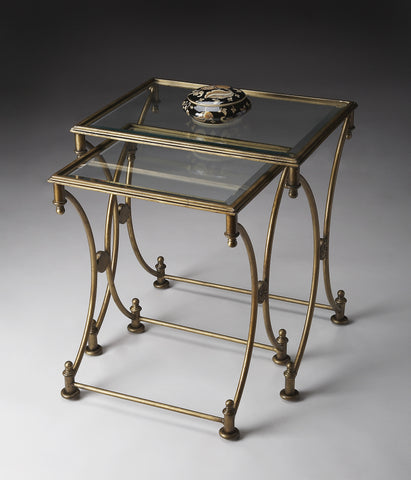 Butler Beverly Antique Gold Nesting Tables