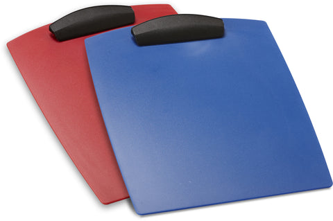 Storex Hard Poly Clipboard, Letter, Red and Blue (Case of 12)