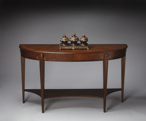 Butler Astor Nutmeg Demilune Console Table