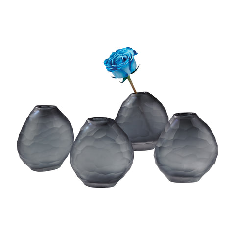 Cut Pebble Vases - Grey