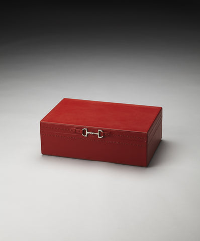 Butler Ginger Orange Leather Jewelry Case