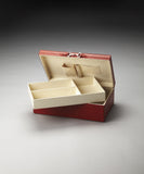 Butler Ginger Orange Leather Jewelry Case