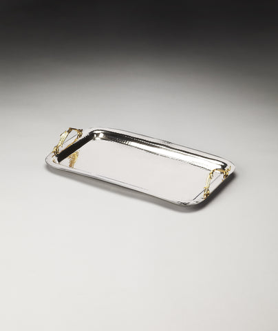 Butler Marten Stainless Steel & Brass Serving Tray