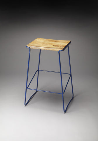 Butler Parrish Wood & Metal Bar Stool