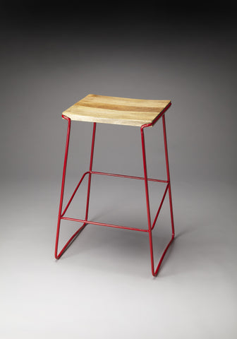 Butler Parrish Wood & Metal Bar Stool
