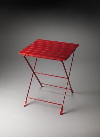 Butler Bailey Red Folding Side Table