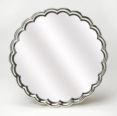 Butler Moira Silver Scalloped Wall Mirror
