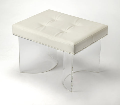 Butler Ellipse Clear Acrylic Vanity Stool