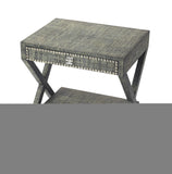 Butler Benito Gray Raffia End Table