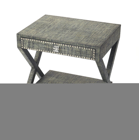 Butler Benito Gray Raffia End Table
