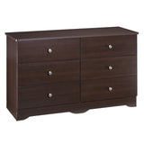 Pocono 6-Drawer Double Dresser 4606 from Nexera, Espresso