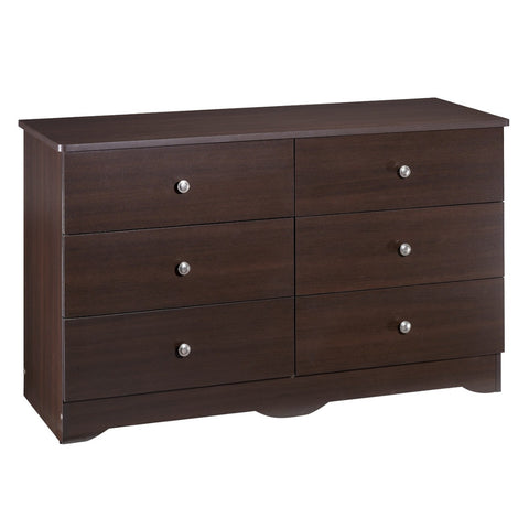 Pocono 6-Drawer Double Dresser 4606 from Nexera, Espresso