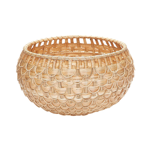 Medium Natural  Fish Scale Basket 