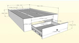Pocono Twin Size 1-Drawer Storage Bed 4669 from Nexera, Espresso