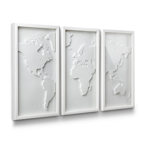 Mapster Wall Decor (3) White