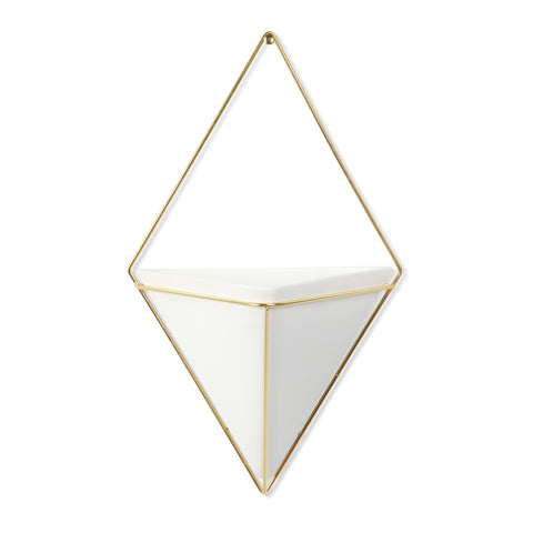 Trigg Wall Display Large White/Brass