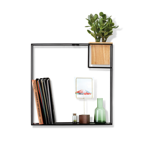 Cubist Wall Display Large Natural/Black