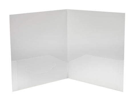 Thicker Poly Two-pocket folder by Storex, Clear (Case of 25)