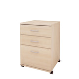 3-Drawer Mobile Filing Cabinet 5092 from Nexera, Natural Maple